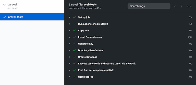 Github Actions Laravel Tests